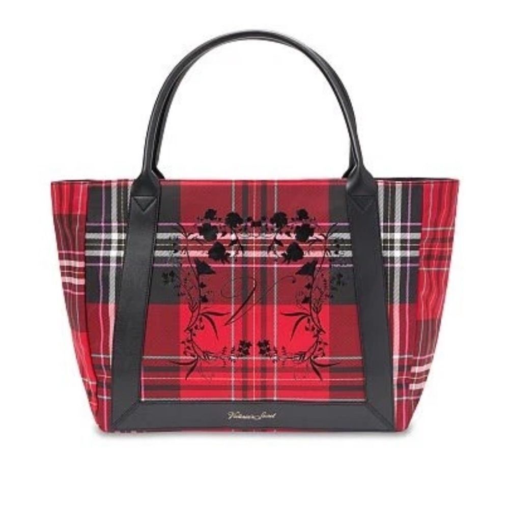 Victoria's Secret Red Plaid Tote Bag Limited Edition NWT